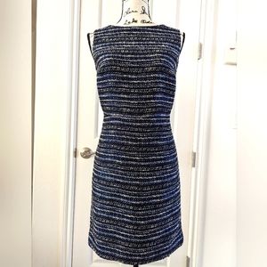 The Limited Blue Black Tweed Sheath Dress